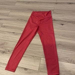 Pink aerie crossover leggings